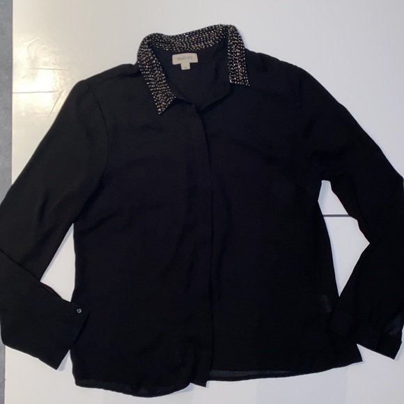 BLACK DRESS TOP SIZE L - Picture 2 of 4